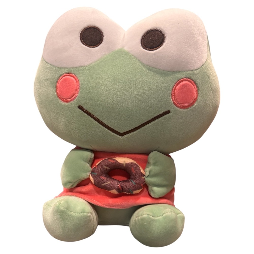 Keroppi Plush‎ Donut Frog Sanrio Stuffed Animal Kawaii Cute Green Pink